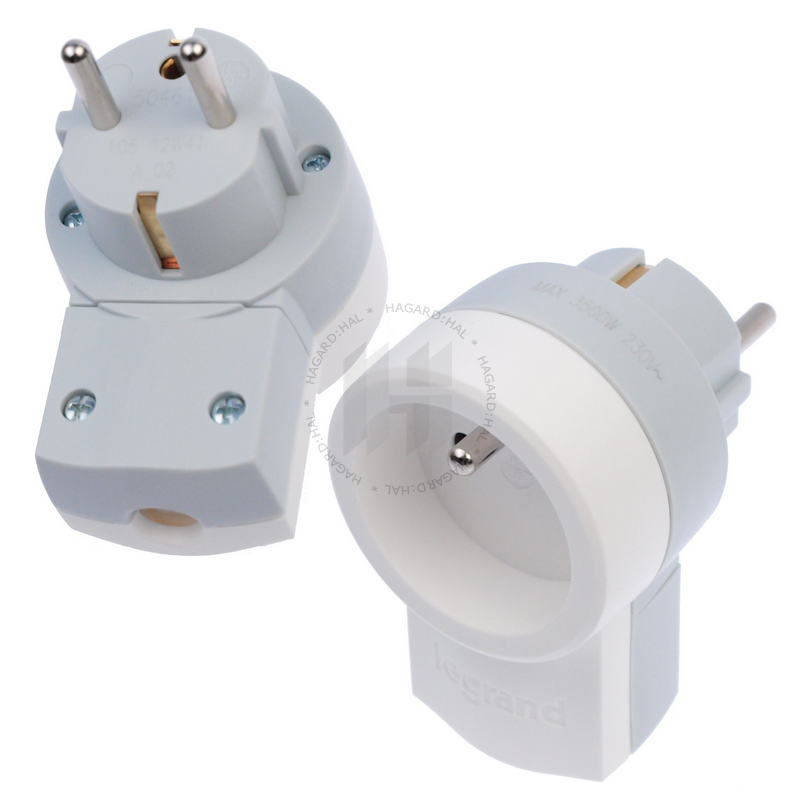 Zásuvka spojovacia 50461 16A 230V 2P+Z koncová biela/sivá