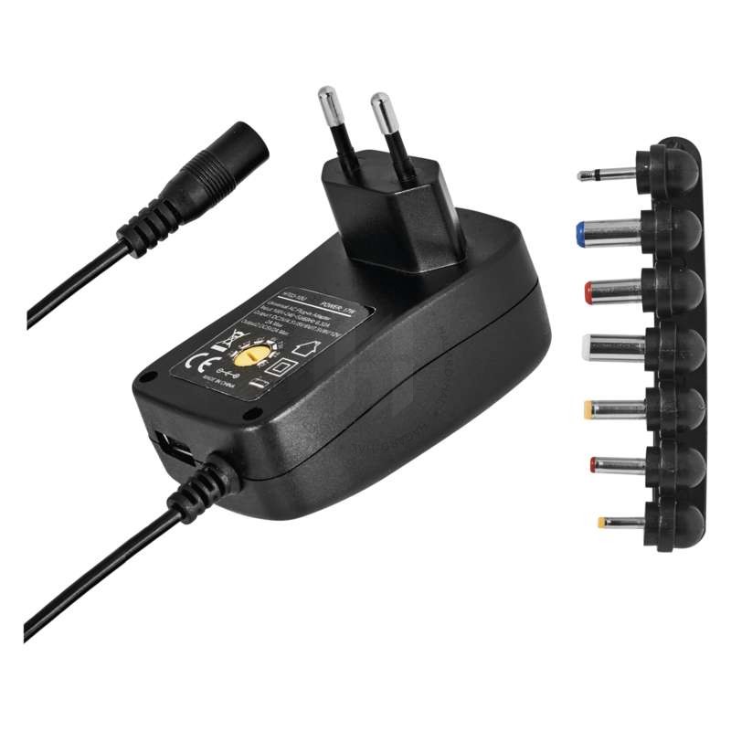 Zdroj univerzálny pulzný N3111 3-12V 10W 2,0A IP20, s hrebienkom, USB