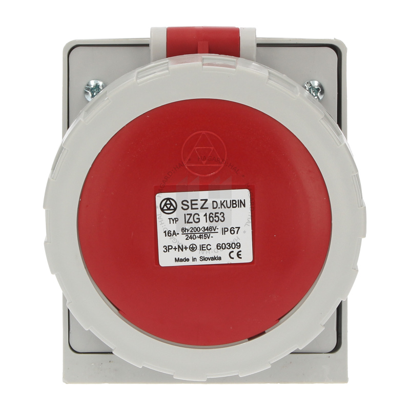 Zásuvka nástenná IZG1653 400V 16A 5P IP67