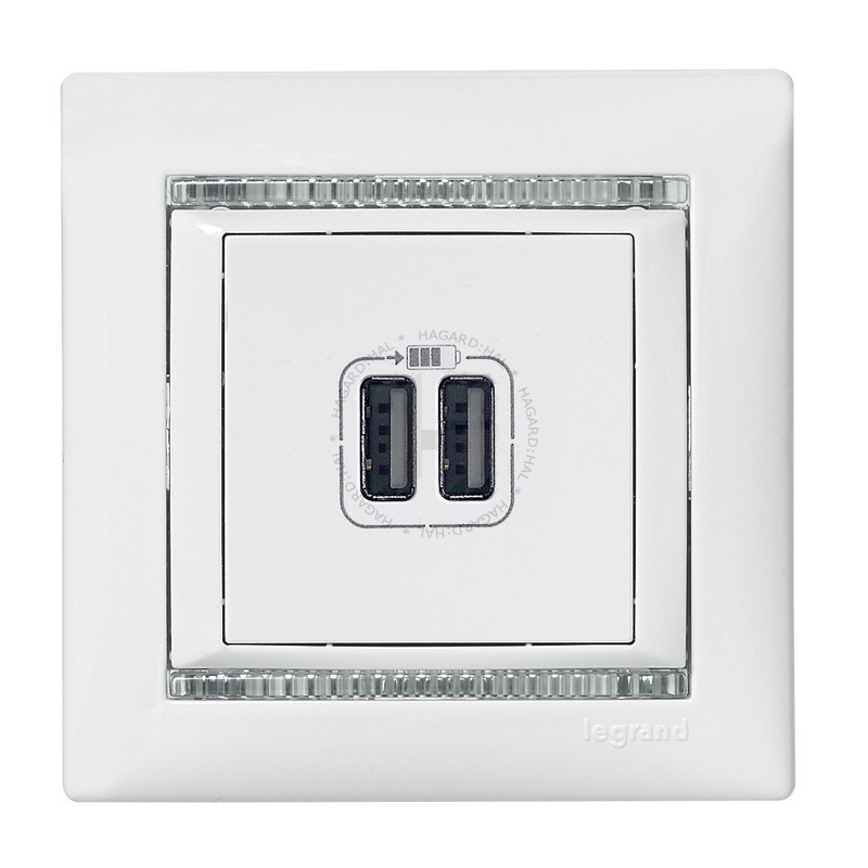 Zásuvka Valena 770470 USB 2-násobná biela