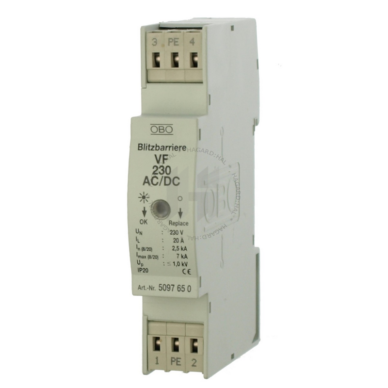 Zvodič prepätia 5097650 D 1P 255/7kA