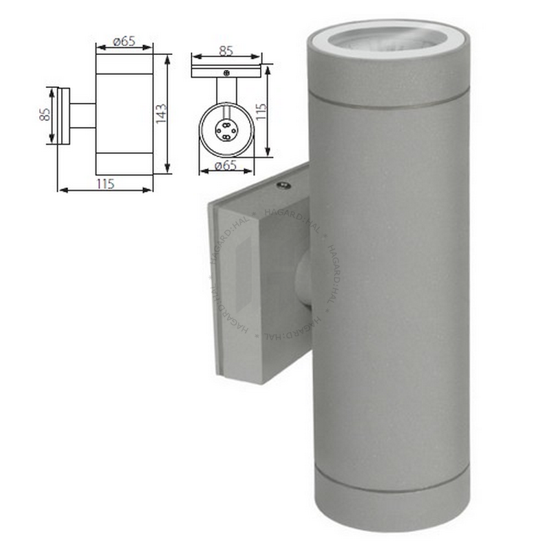 Svietidlo nástenné BART EL-235 07080 max. 2x35W GU10 230V IP54