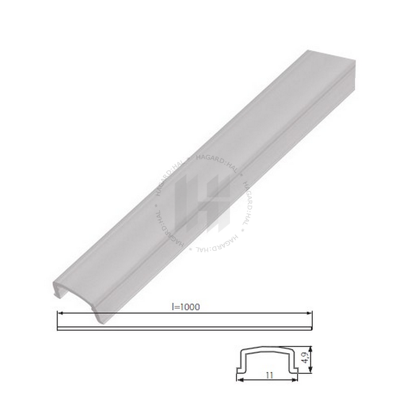 Difúzor transparentný SHADE A-FR 19170 1m pre LED profil A
