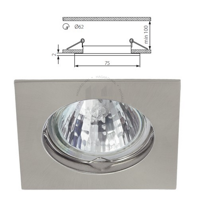 Svietidlo bodové NAVI CTX-DS10 04695 max. 50W GU5.3 12V IP20 sat. nikel