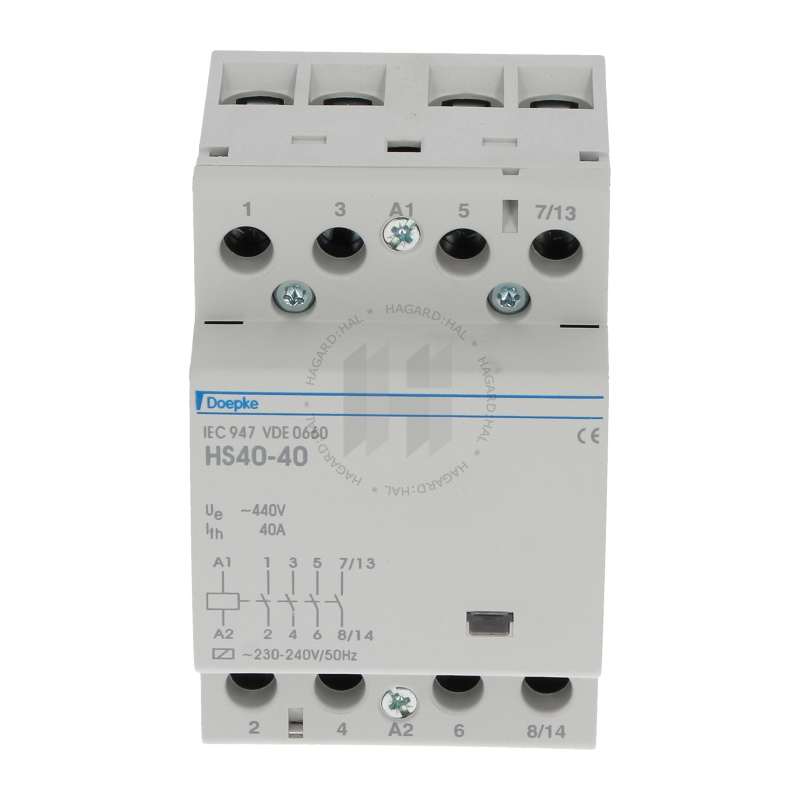 Stýkač inštalačný HS 40-40 9980414 40A/230VAC 3M 4Z