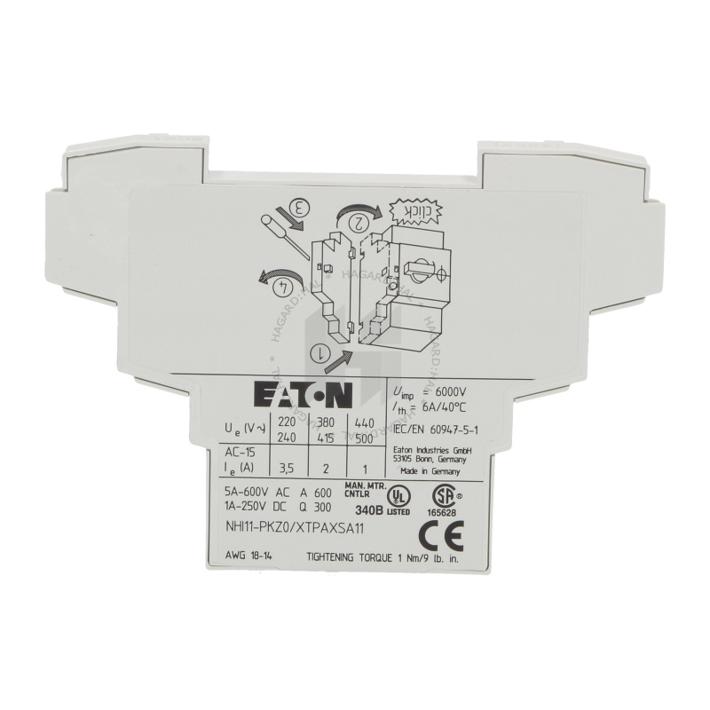 Kontakt pomocný NHI11-PKZ0 72896 1Z+1V bočný pre PKZ0(4)