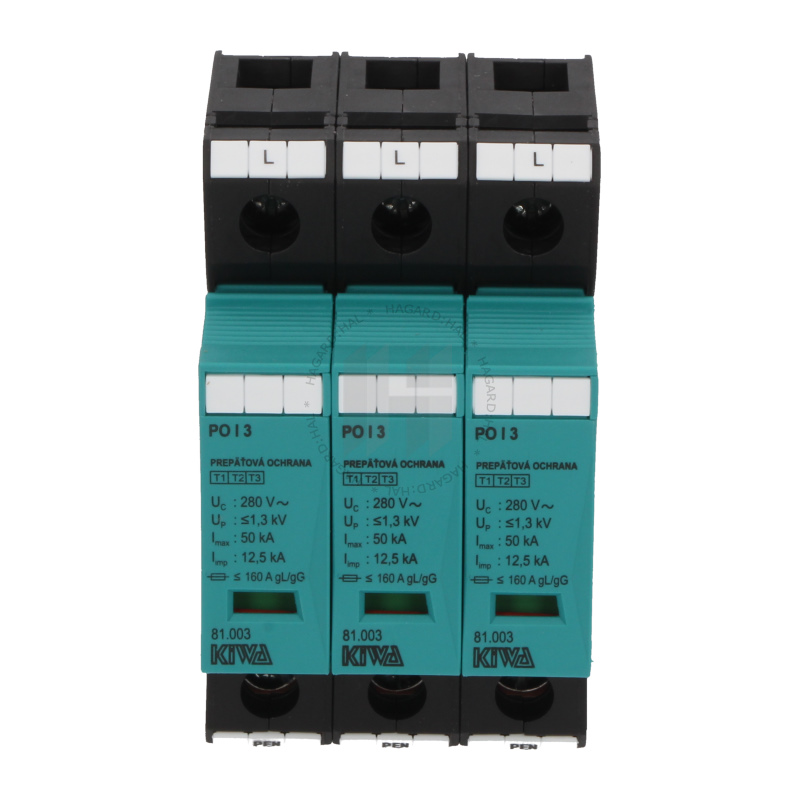 Zvodič prepätia PO I 81.003 B+C+D 3P 280/12,5kA vymeniteľný modul