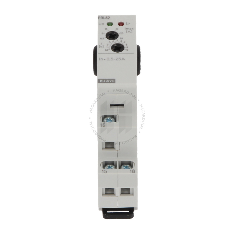 Relé prúdové monitorovacie PRI-52 3655 230VAC 0,5-25A 1M 1prep.