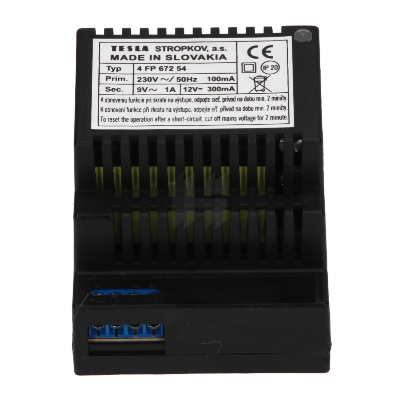 Zdroj napájací 4FP 672 54 230V/9VAC/12VDC 4M pre audio so bzučiakom