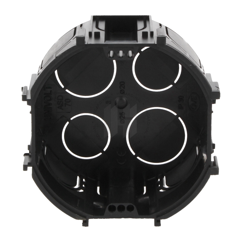 Krabica inštalačná ASD 70 BK 20912 70x45mm pod omietku bezhalogénová čierna