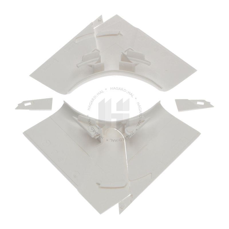 Kryt žľabu DLP 010602 50mm roh vnútorný variabilny PVC biely
