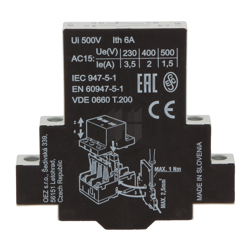 Kontakt pomocný PS-SM1E-B11 39270 1Z+1V bočný pre SM1E
