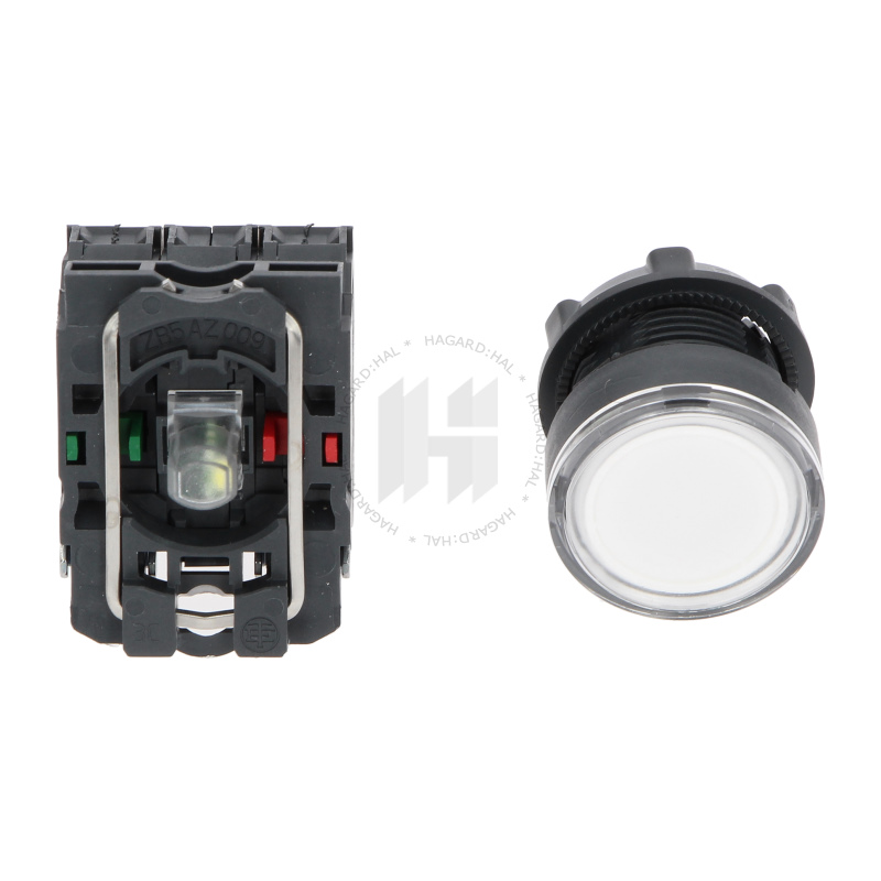 Hlavica ovládacia stláčacia XB5AW31B5 presvetlená biela 1Z+1V