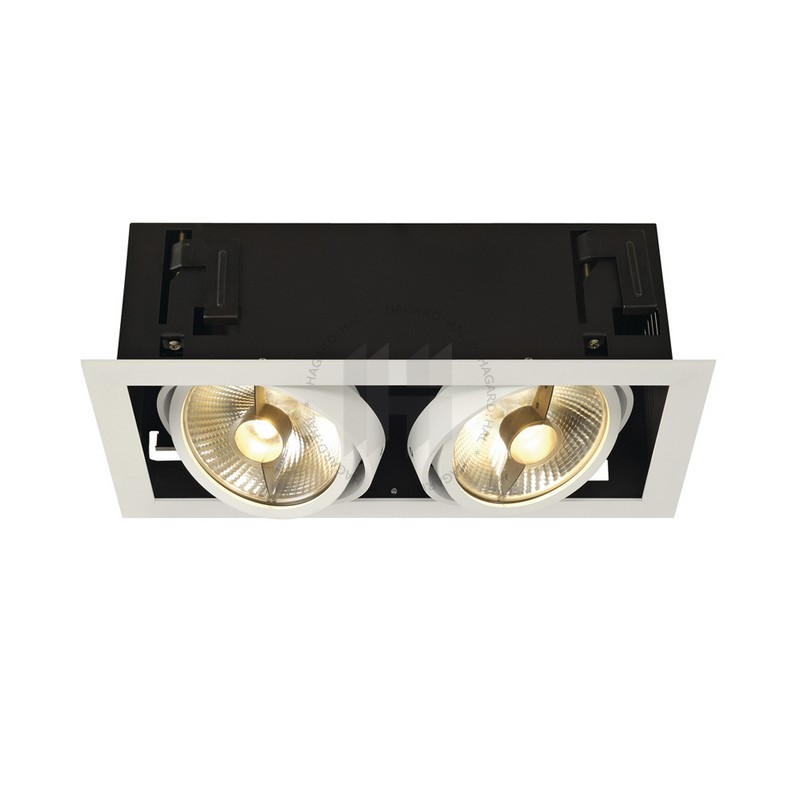 Svietidlo zapustené bodové KADUX II QPAR111 DL 115551 max. 2x75W GU10 230V IP20