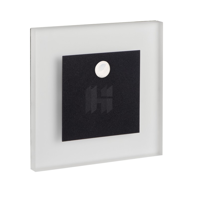 Svietidlo LED nástenné APUS LED PIR B-NW 29856 0,8W 14lm 4000K 12VDC IP20 s čidlom čierna