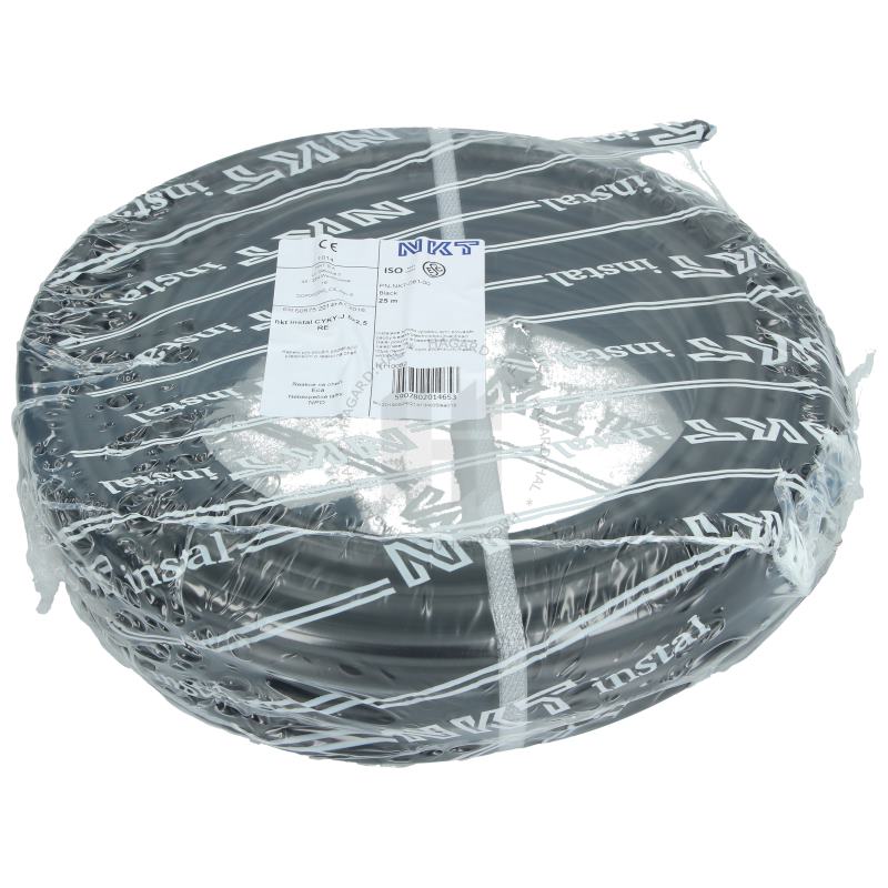 Kábel pevný CYKY-J 5x2,5 pvc čierny bal.(50m)