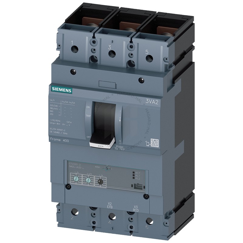 Istič výkonový 3VA2340-5HL32-0AA0 400A/415V 3P 55kA ETU320