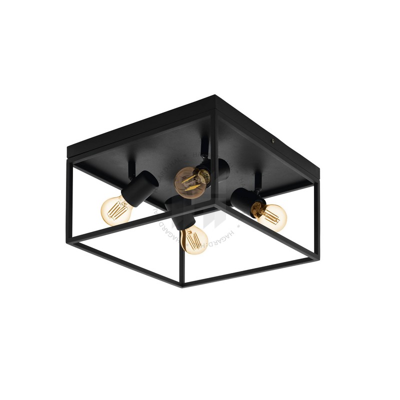 Svietidlo stropné Silentina 98334 max.4x40W E27 230V IP20 čierne