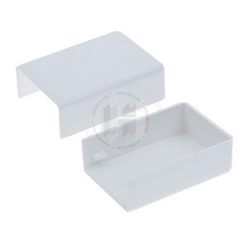 Kryt žľabu LHD 40x40 8641 HB PVC koncový biely