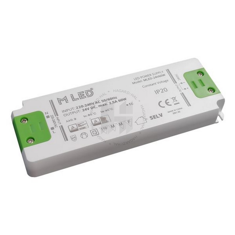 Zdroj napájací nábytkový MLED 60W 24V 2,5A IP20