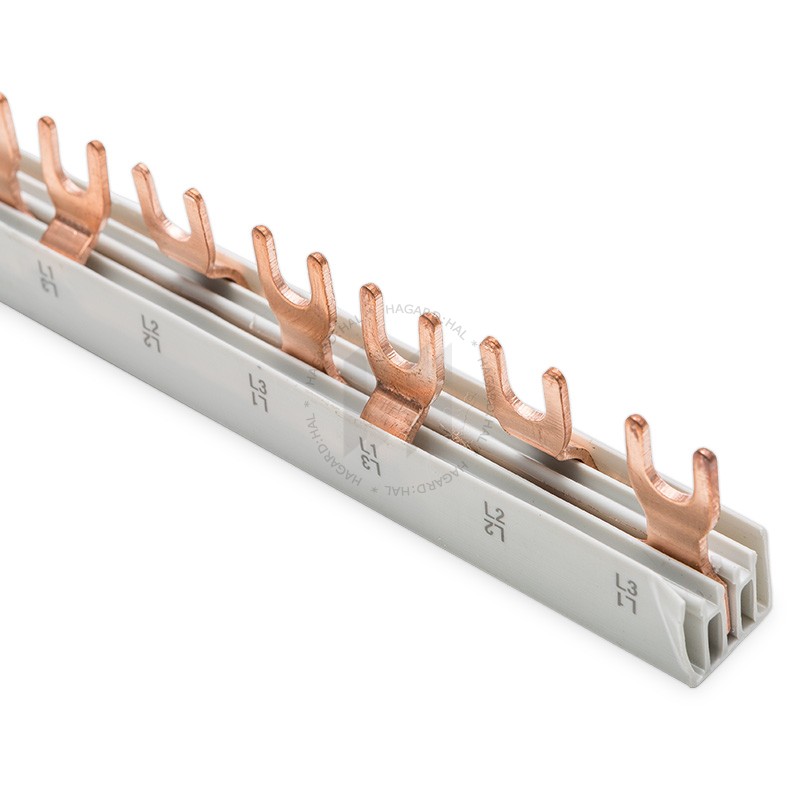 Lišta prepojovacia G-3L-1000/16C (U3x19-16/1000) 1315303 3P/16mm2/1000mm 80A vidlička