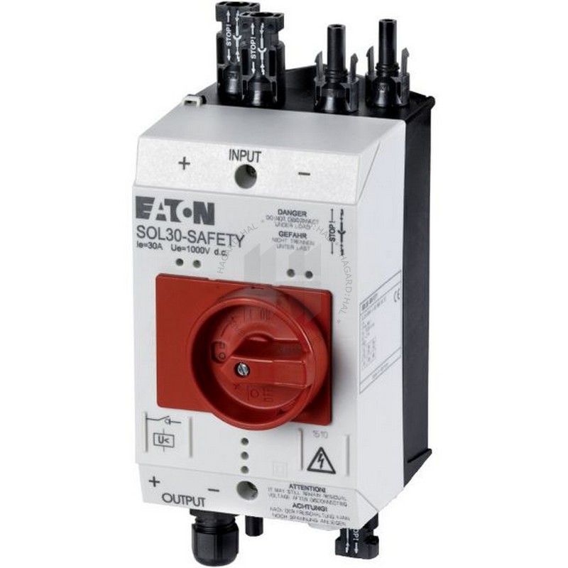 Odpínač núdzový SOL30-SAFETY/2MC4-U(230V50HZ) centrálny FV panelov 230V/50Hz 30A 2xMC