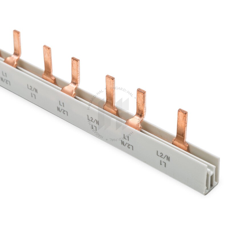 Lišta prepojovacia S-2L-1000/10 (I2x28-10/1000) 1315221 2P/10mm2/1000mm 63A kolíková