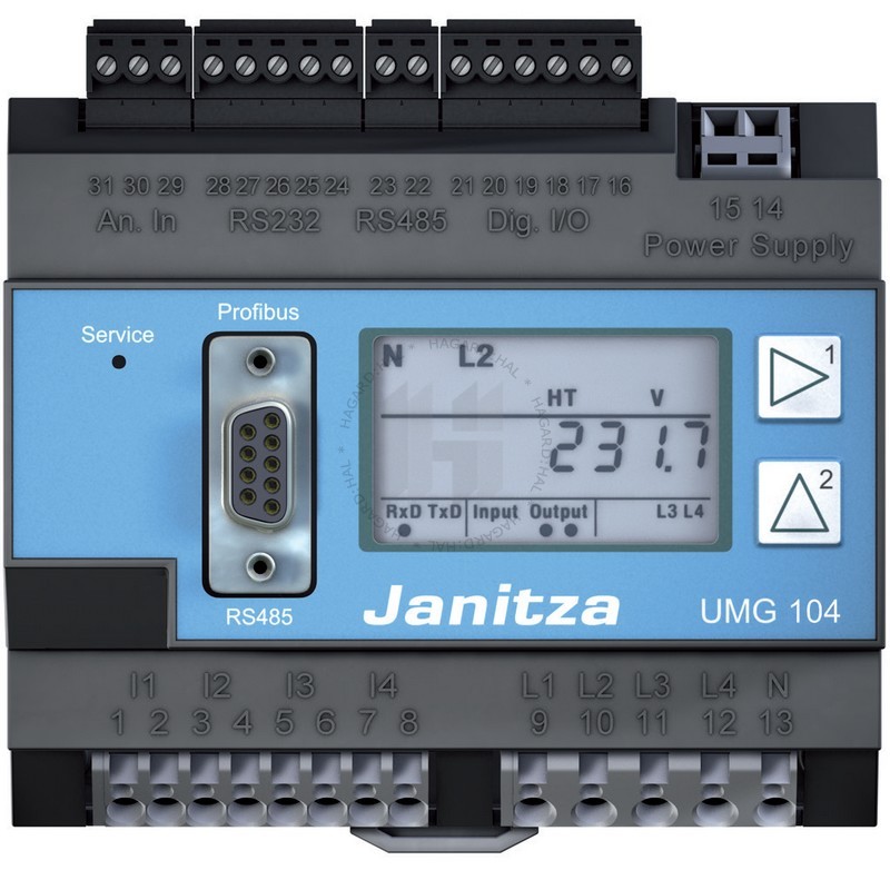 Diagnostika siete JANITZA UMG 104 95-240VAC 135-340VDC