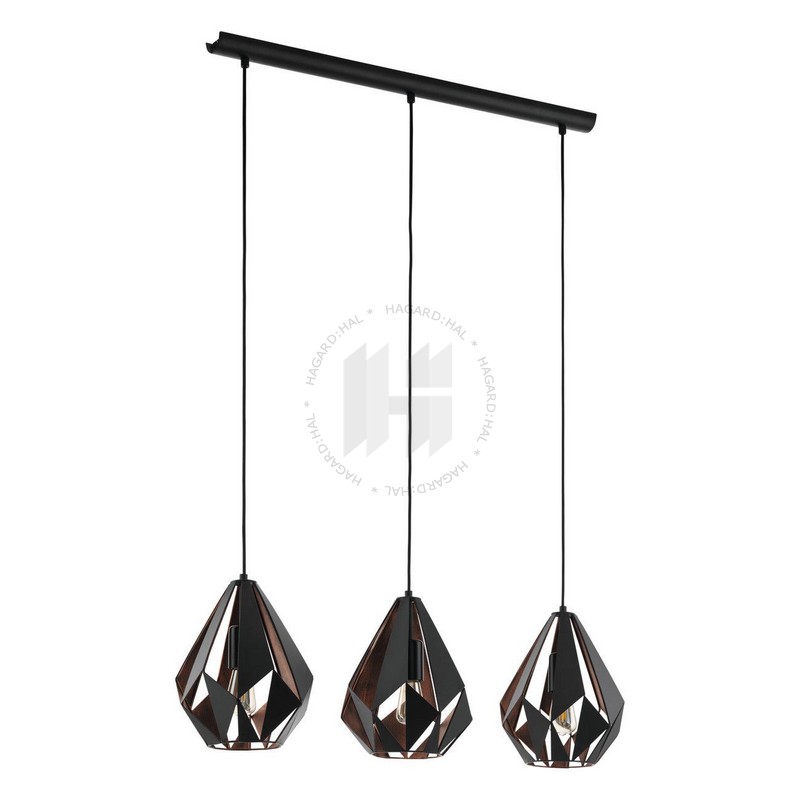 Svietidlo závesné CARLTON 1 49991 max. 3x60W E27 230V IP20