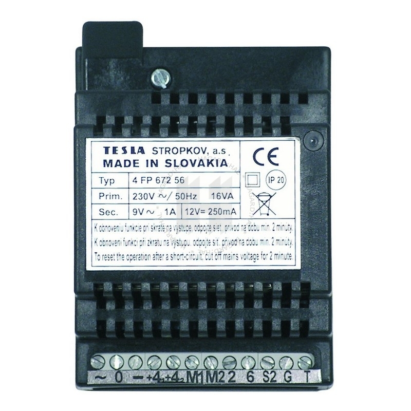 Zdroj napájací 4FP 672 55 230V/9VAC/12VDC 4M pre audio so zvončekom
