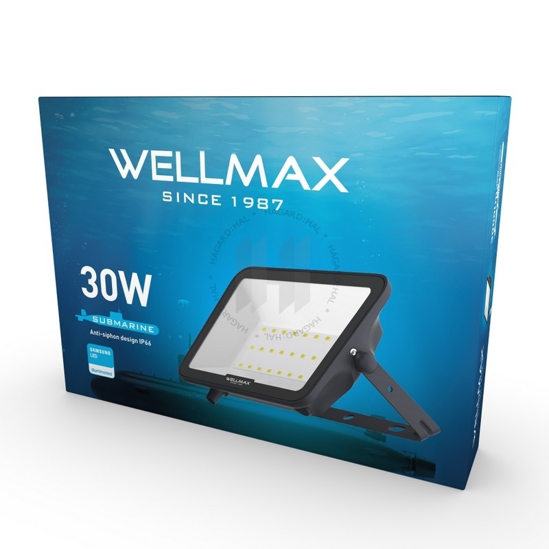 Reflektor LED LR30NW 30W (za 200W) 3000lm 4000K 230V IP66 čierna