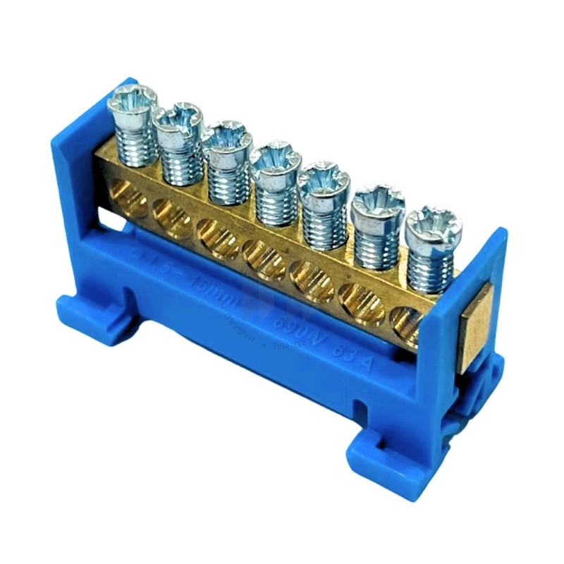 Mostík rozbočovací N7 modrý (7x16mm2) IP00