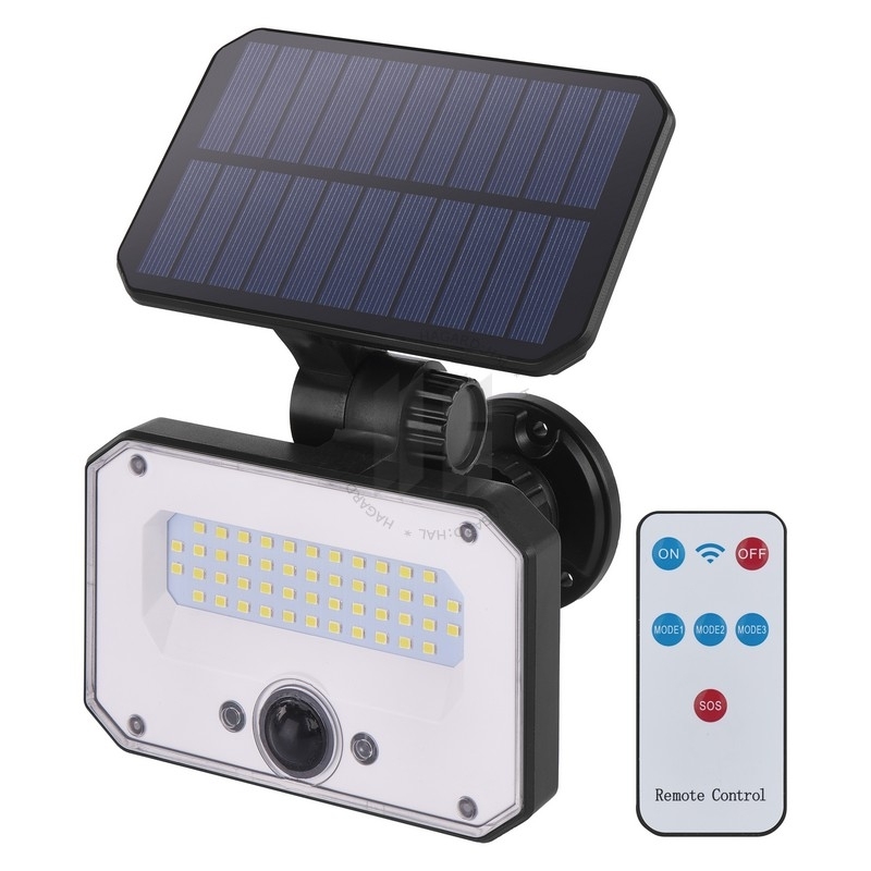 Reflektor LED solárny so senz. SPILO ZG132S 1500lm 4000K 100° 3,7V DC IP54