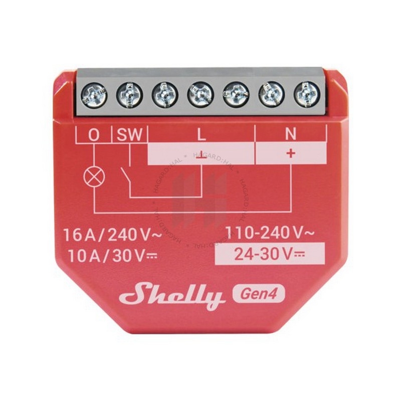 Modul Spínací SHELLY 1PM GEN4 1 kanál, 16A, meranie spotreby, WiFi,Bluetooth