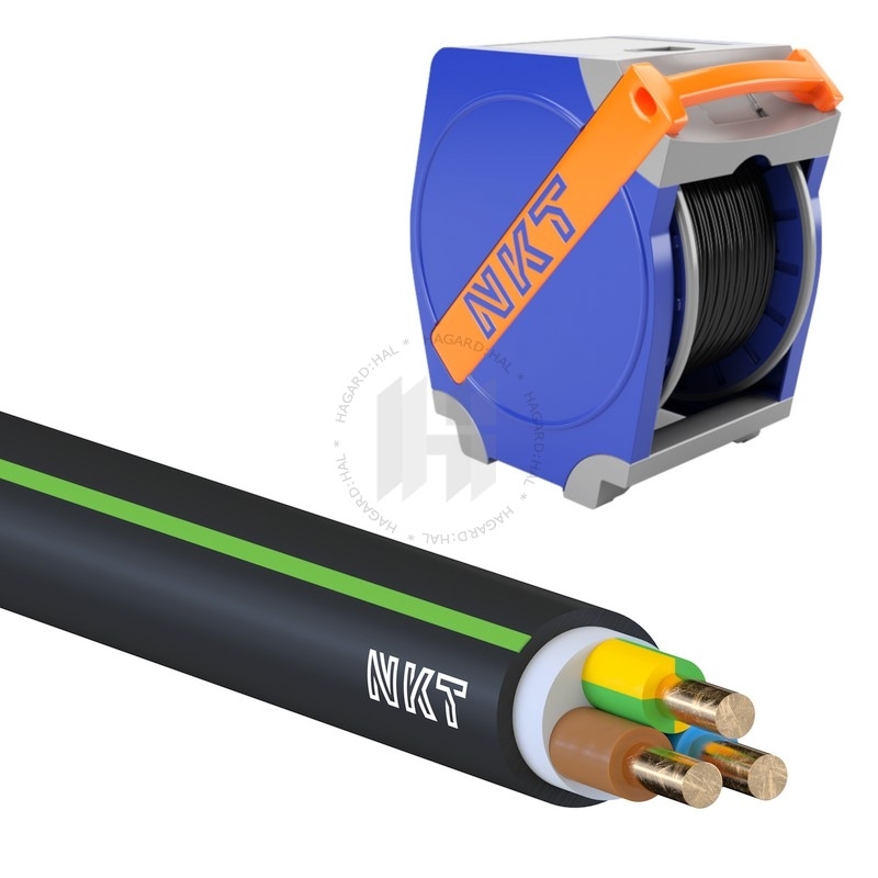 Kábel pevný CYKY-J 3x2,5 pvc čierny QADDY 500m