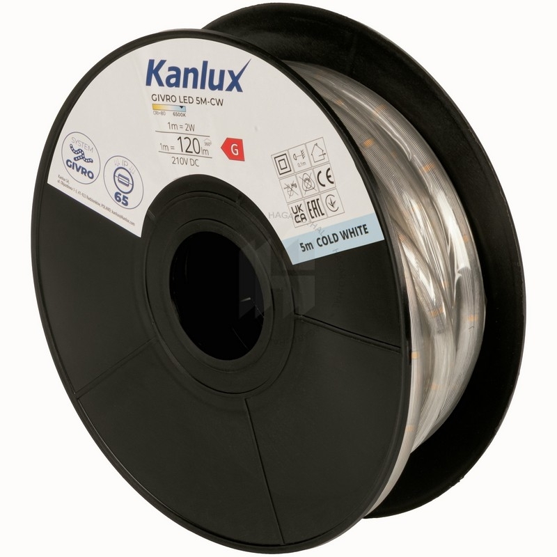 Had LED svetelný GIVRO 5M-CW 39192 10W/5m 6500K 230V IP65