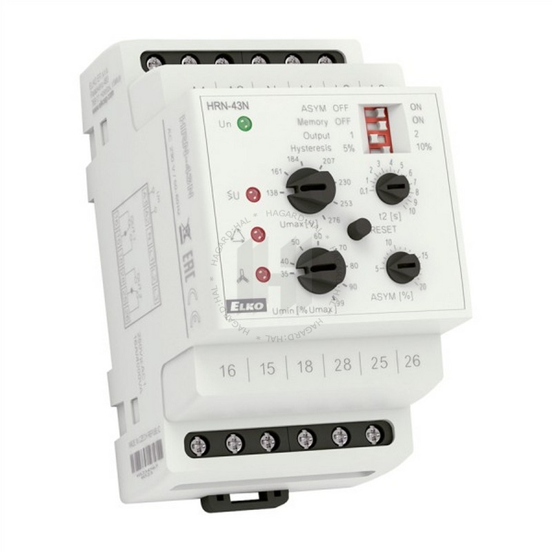 Relé napäťové monitorovacie HRN-43N/UNI 8532 3F 16A/230VAC 3M 2prep.