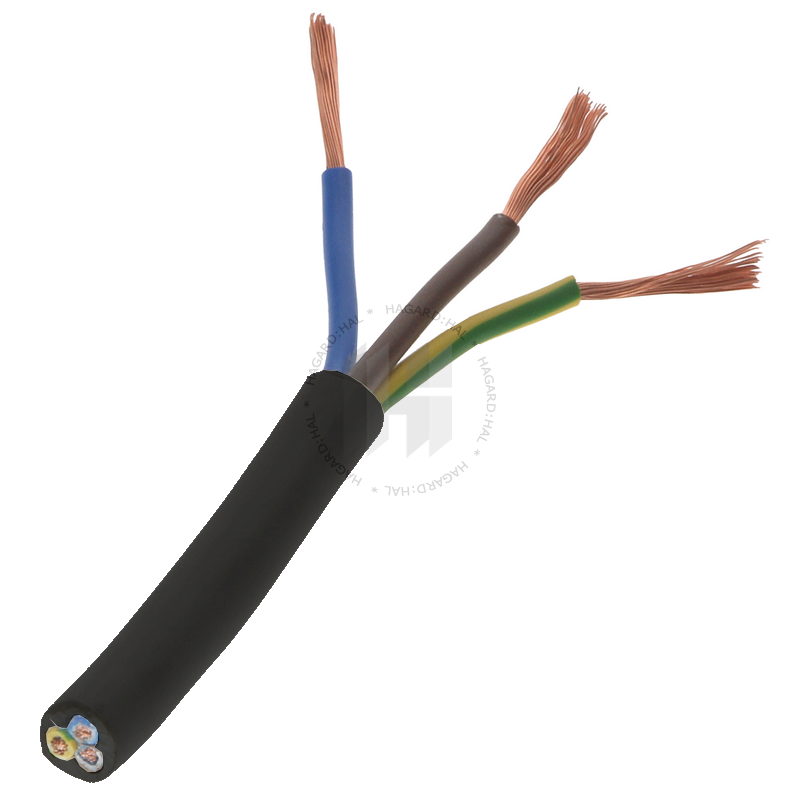 Kábel ohybný H05VV-F 3G1,5 pvc čierny