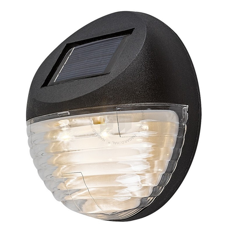 Svietidlo LED nástenné solárne Lermos 77203 max. 0,06W 3lm 3000K 1,2V 300mAh IP44 čierna/transp.